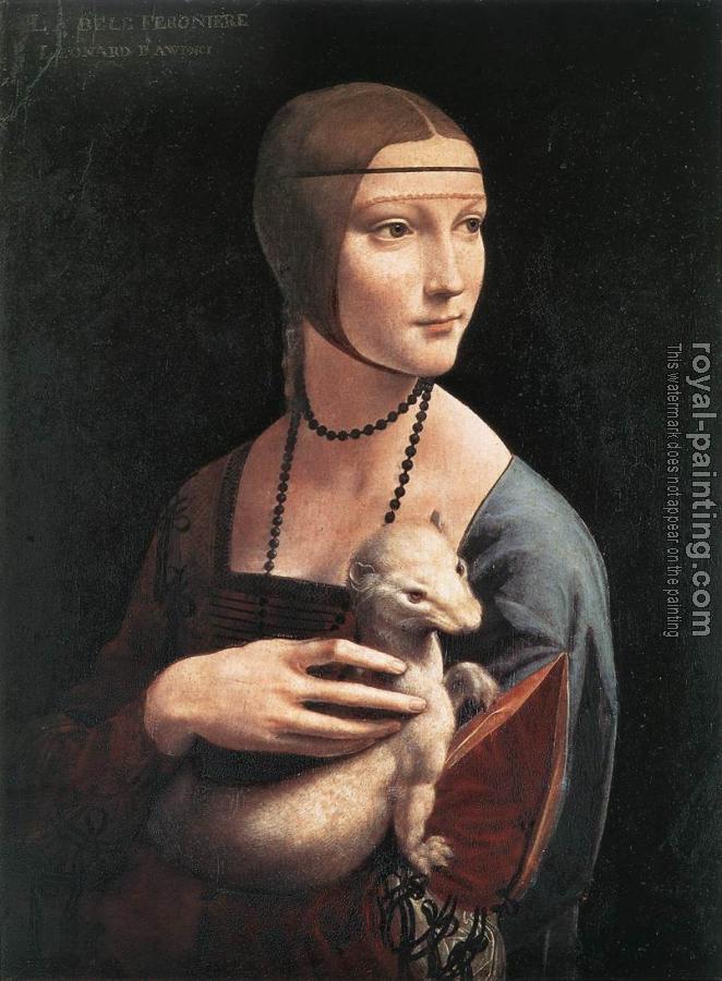 Leonardo Da Vinci : Portrait of Cecilia Gallerani